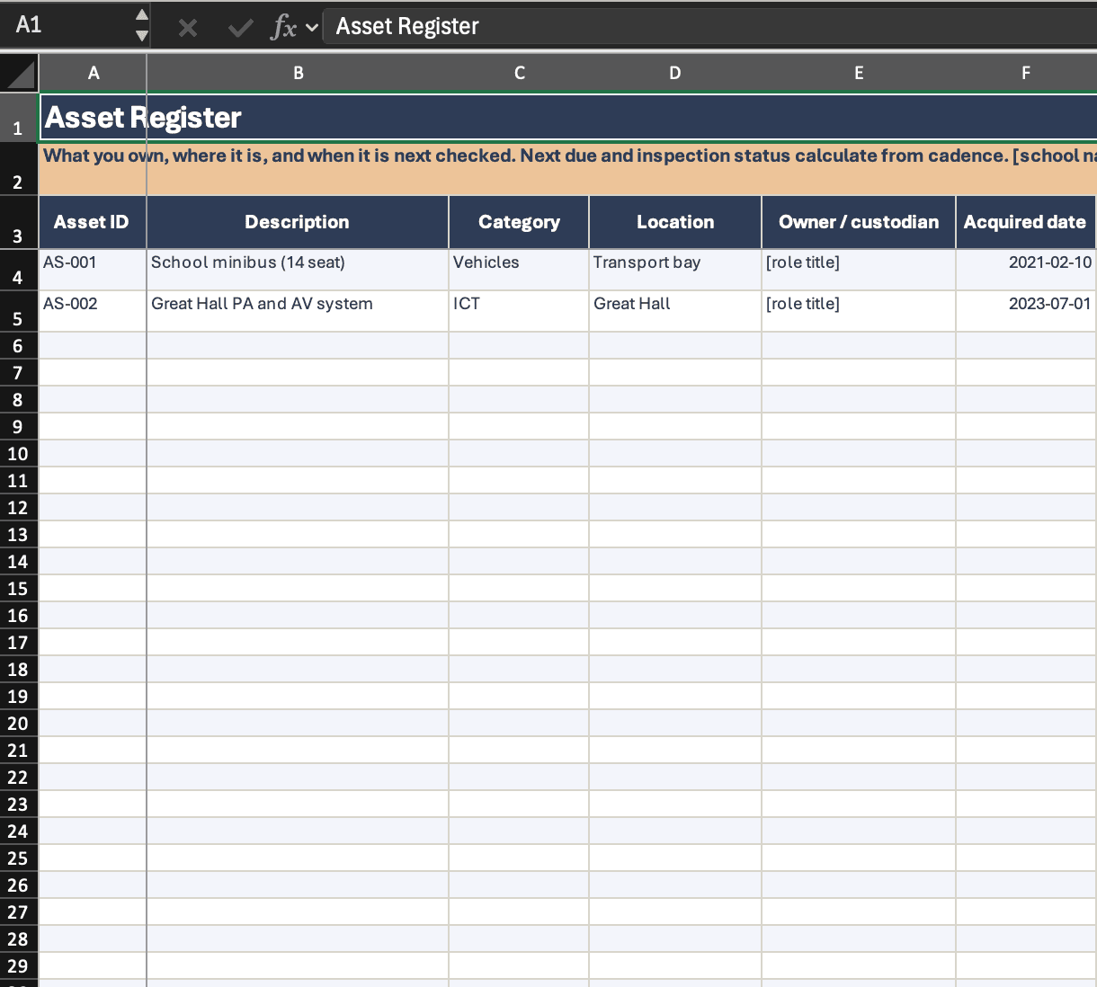 Preview of the EthosOne assurance log pack