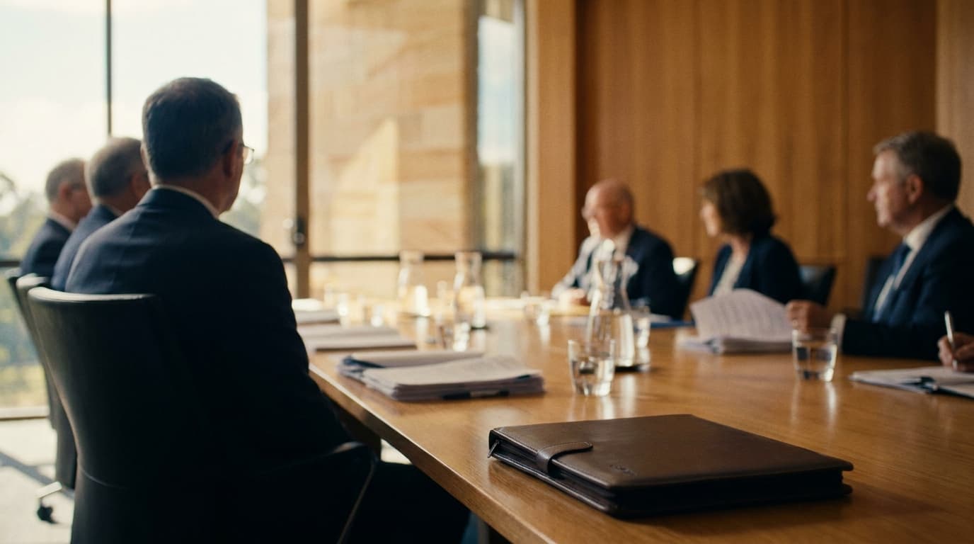 An independent school board meeting in session