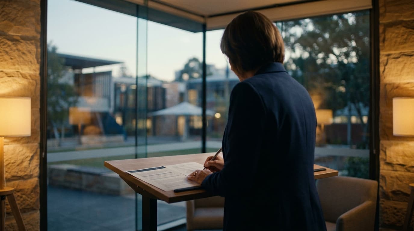 A principal preparing a board report