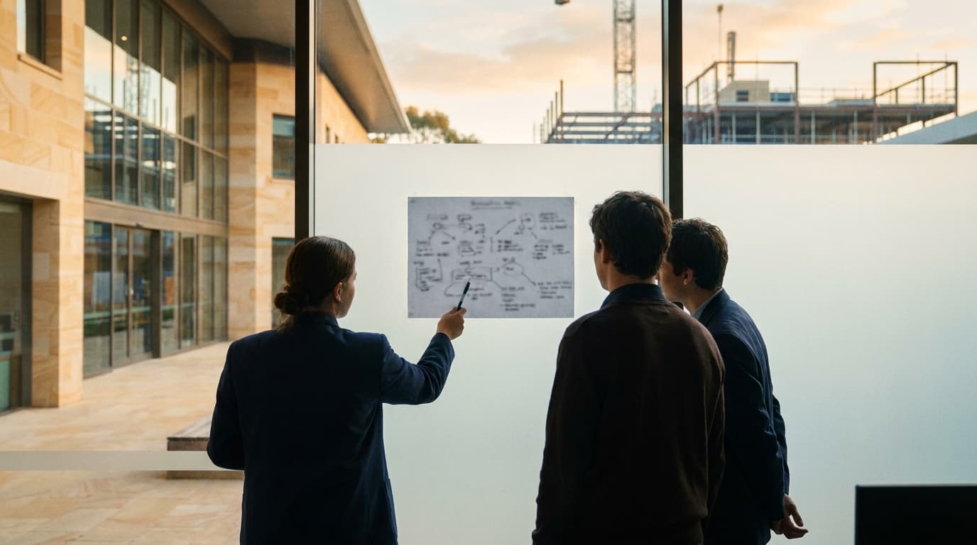 A school executive team planning strategy