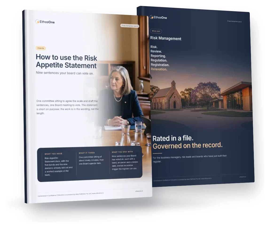 The Risk Appetite Statement free template pack: the How-to guide and the What-next brochure