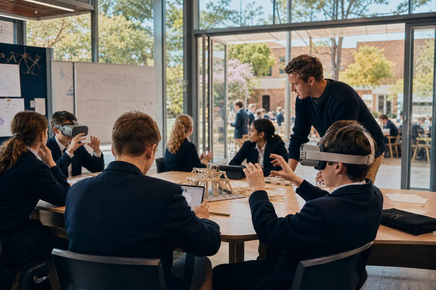 A safe immersive-learning session at a typical Australian brick school.